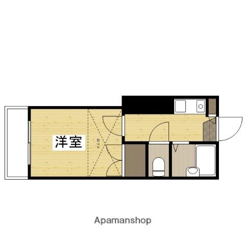 旭本町第2レジデンス(1K/2階)の間取り写真