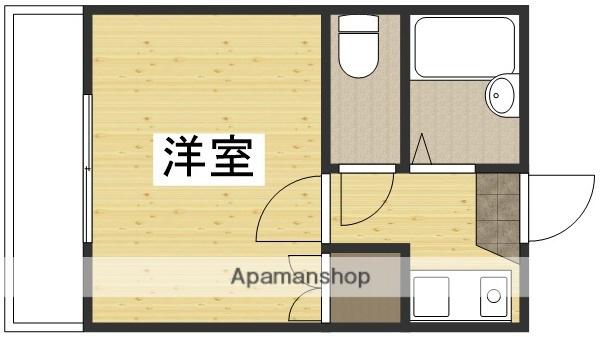 清輝橋第2レジデンス(1K/2階)の間取り写真