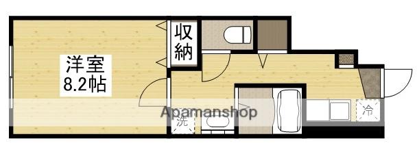 パシフィコ ノヴァA棟(1K/1階)の間取り写真