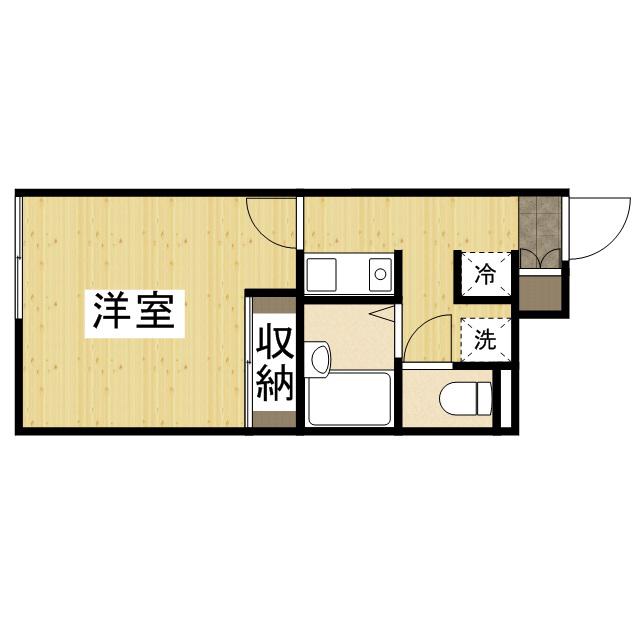 レオパレスコスモスⅡ(1K/1階)の間取り写真