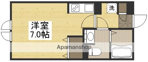 十五番館(ワンルーム/1階)の間取り写真