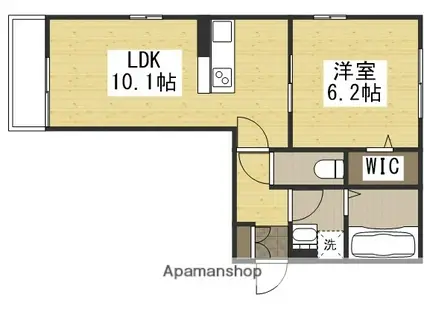 ヴィーナスコート医大南(1LDK/1階)の間取り写真