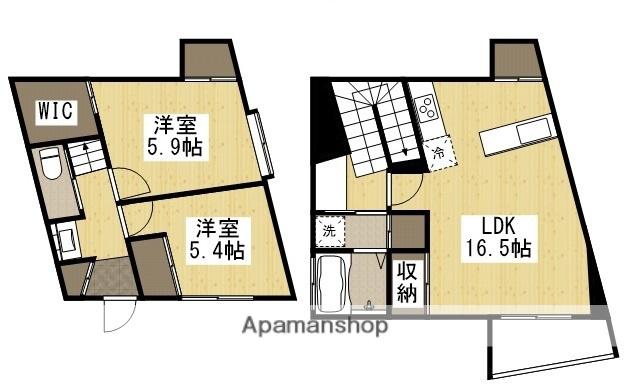 徳吉迎人(2LDK)の間取り写真