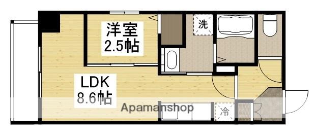 月光 千日前(1LDK/7階)の間取り写真