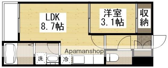REGALEST 門田屋敷(1LDK/1階)の間取り写真
