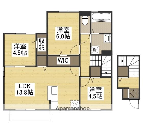 リヴェール福島(3LDK/2階)の間取り写真