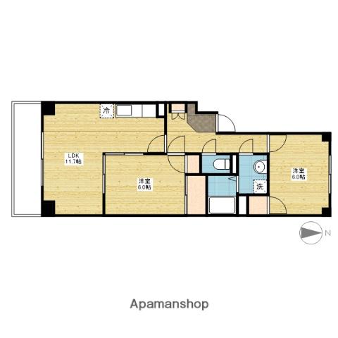エクセル原尾島(2LDK/3階)の間取り写真