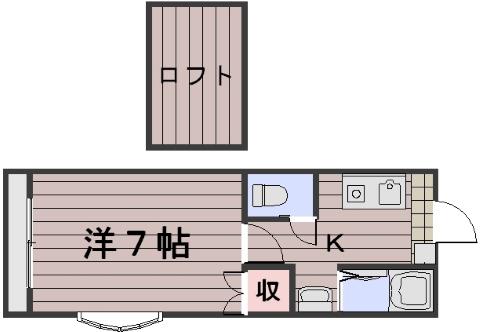 ベルハイツ(1K/2階)の間取り写真