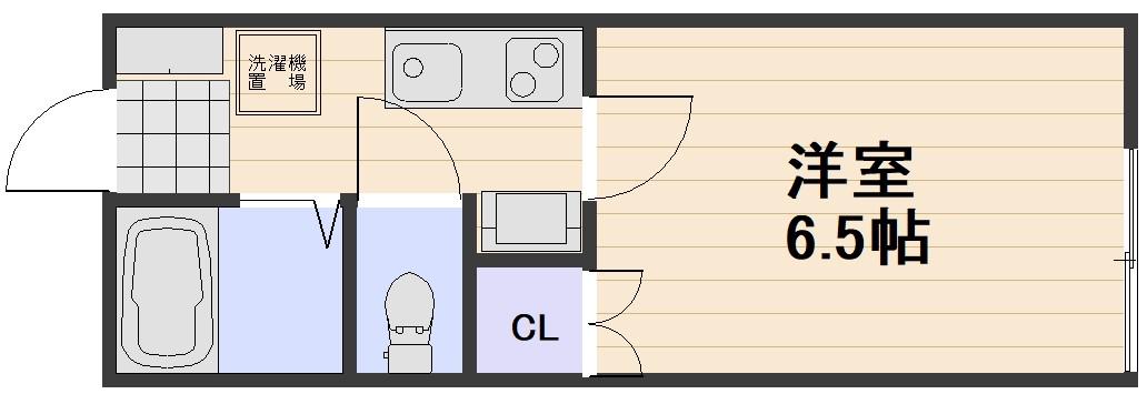 コーポ東山(1K/2階)の間取り写真