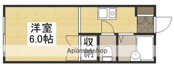 ピッコラ カーサ(ワンルーム/1階)の間取り写真
