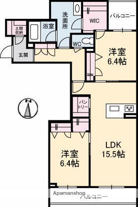 CLOCHETTEK(2LDK/3階)の間取り写真