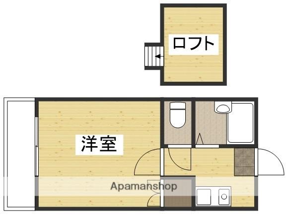 ラポール青江(1K/1階)の間取り写真