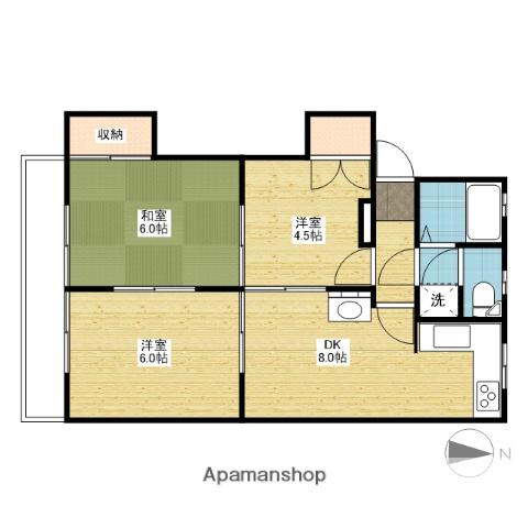 コーポ藤田(3DK/1階)の間取り写真