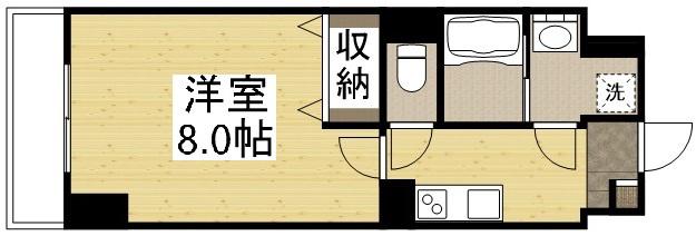 S PLACE BLD(1K/6階)の間取り写真