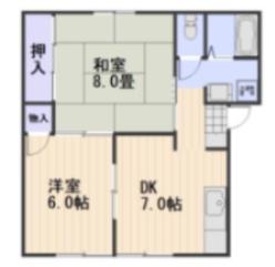 コーポラス横井 B棟(2DK/1階)の間取り写真