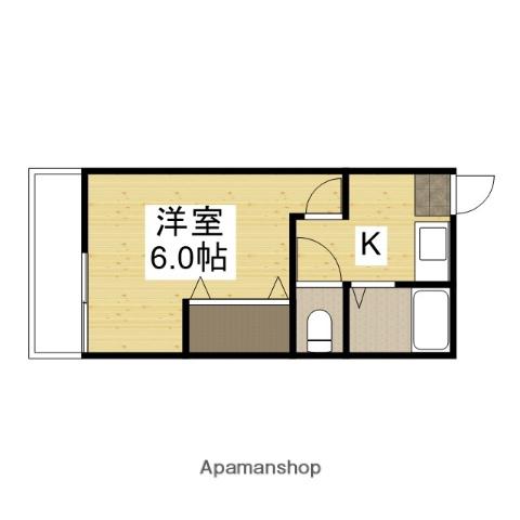 アヤタハウス(1K/3階)の間取り写真