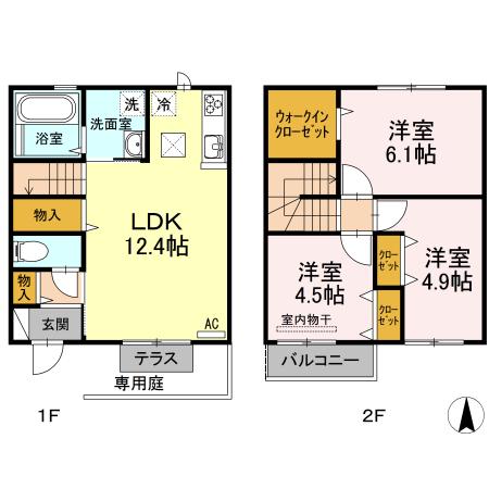 ノース　パーク　Ｉ(3LDK)の間取り写真