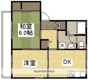 モンテレイ E(2DK/2階)の間取り写真