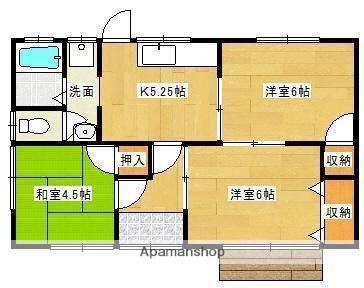 水島臨海鉄道 福井駅(岡山) 徒歩11分 1階建 築51年(3K)の間取り写真