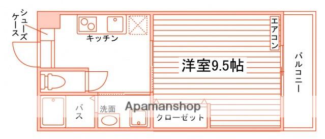 アーバンテラス春日町(1K/2階)の間取り写真