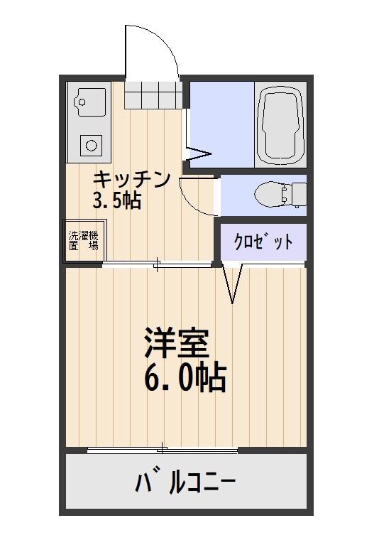 アルトハイデⅠ(1K/1階)の間取り写真