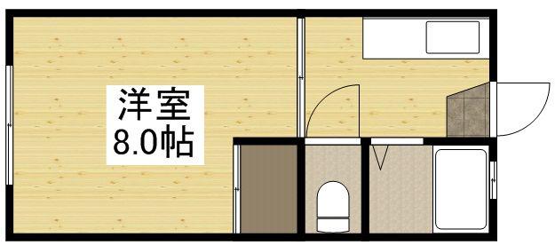 ASURIITO A(1K/2階)の間取り写真