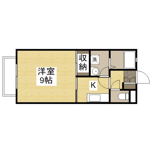 カーサシエテ(1K/1階)の間取り写真