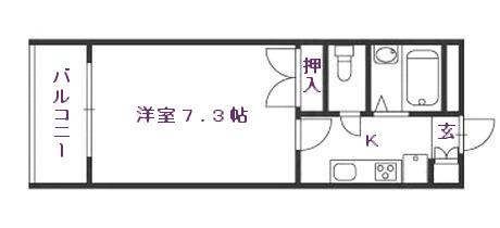 フィネス昭和町(1K/4階)の間取り写真