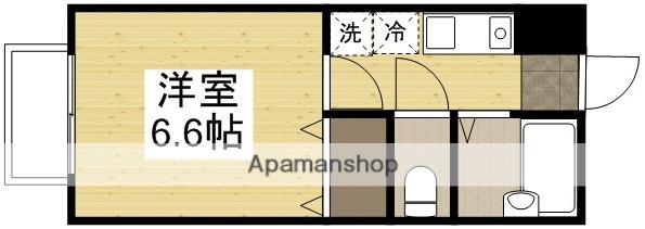 グリーンパキラ(1K/1階)の間取り写真