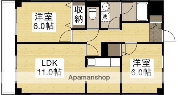 アリベ倉敷(2LDK/6階)の間取り写真