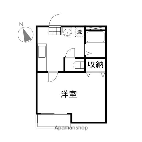 TAKEYARIハイツⅡ(1K/3階)の間取り写真