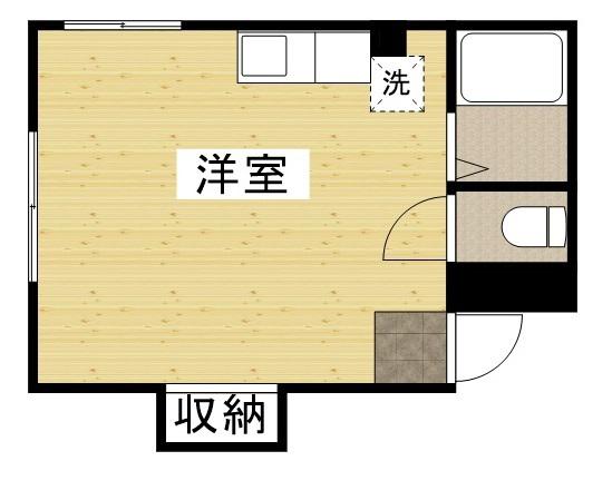 フレール津倉(ワンルーム/2階)の間取り写真