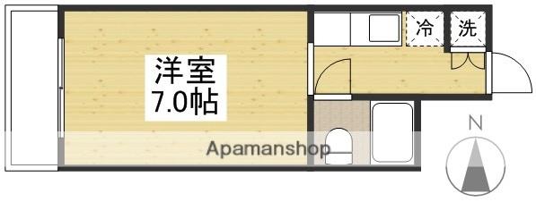 チュリス幸町(ワンルーム/6階)の間取り写真