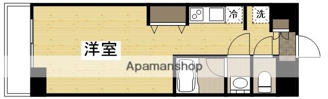 WILLDO岡山大供(ワンルーム/9階)の間取り写真