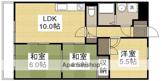 ネクスト倉田 東館(3LDK/7階)の間取り写真