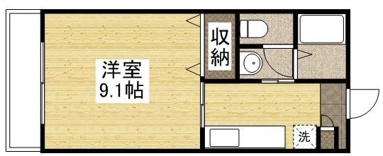 フィネスエトワール(1K/2階)の間取り写真