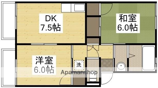 サンライフ湊(2DK/2階)の間取り写真