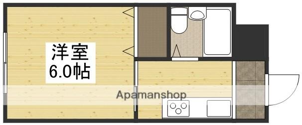 富田町共同ビル(1K/2階)の間取り写真