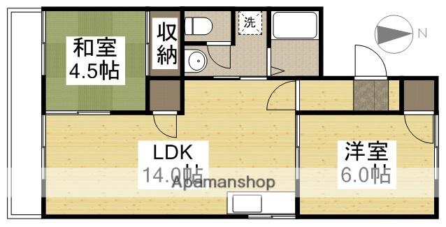 コーポラス中井A棟(2LDK/2階)の間取り写真