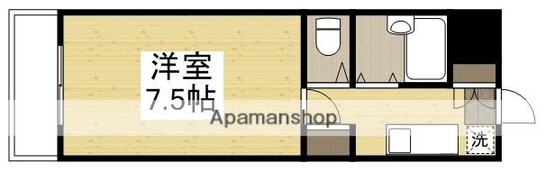 ロイヤルアクラート(1K/3階)の間取り写真