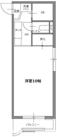 ウェーブレジデンス今村公園(ワンルーム/3階)の間取り写真