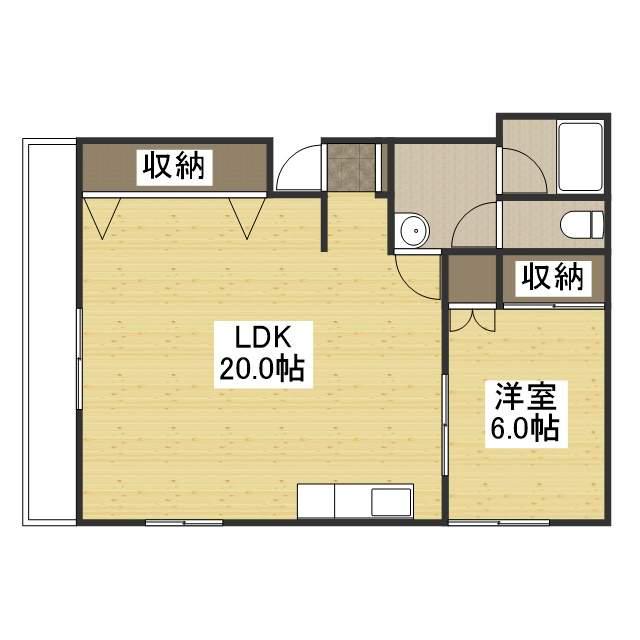 ファーレンハイトⅡ(1LDK/2階)の間取り写真