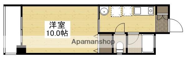 オーランド富田町(1K/2階)の間取り写真