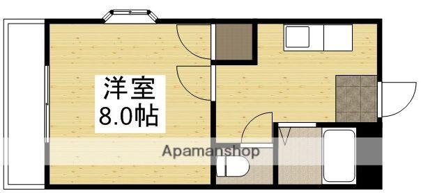 グリーンパーク賞田(1K/3階)の間取り写真