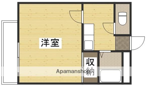 グリーンパーク賞田(1K/3階)の間取り写真