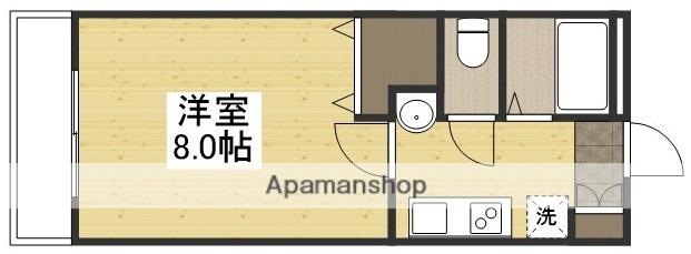 ベンハウス大元(1K/5階)の間取り写真