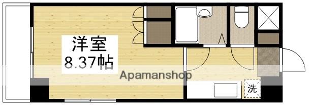 ジュネス天領(1K/4階)の間取り写真