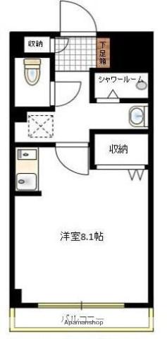 アーバンハイム小橋(ワンルーム/8階)の間取り写真