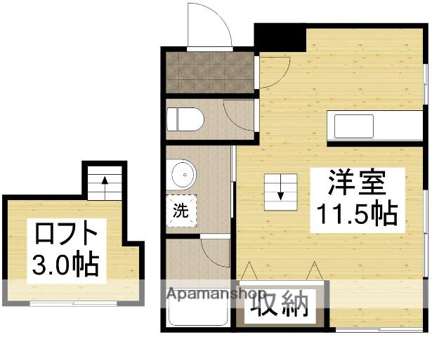 サウスウインドⅠ(ワンルーム/1階)の間取り写真