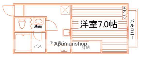 重康第1コーポ(1DK/2階)の間取り写真